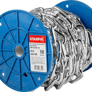 Цепь сварная короткозвенная, оцинк. М10 DIN 766 (бухта 10 м) STARFIX