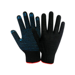 Перчатки х/б с ПВХ "Точка", 10класс,черные, РБ (мин. риски)