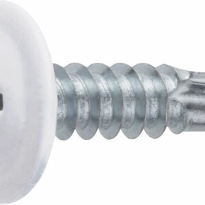 Саморез 4.2х19 мм с прессшайбой, цинк, со сверлом, RAL 9003 (150 шт в пласт. конт.) STARFIX