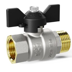 Кран шаровый 1 1/4" нар.-вн. бабочка PN 25 LD