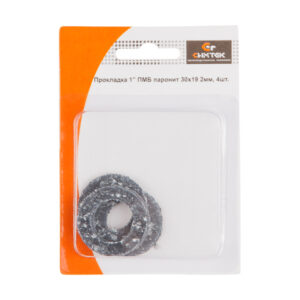 Прокладка паронитовая маслобензостойкая (упаковка 4 шт. в блистере) ПМБ 1" 30х19 h-2mm