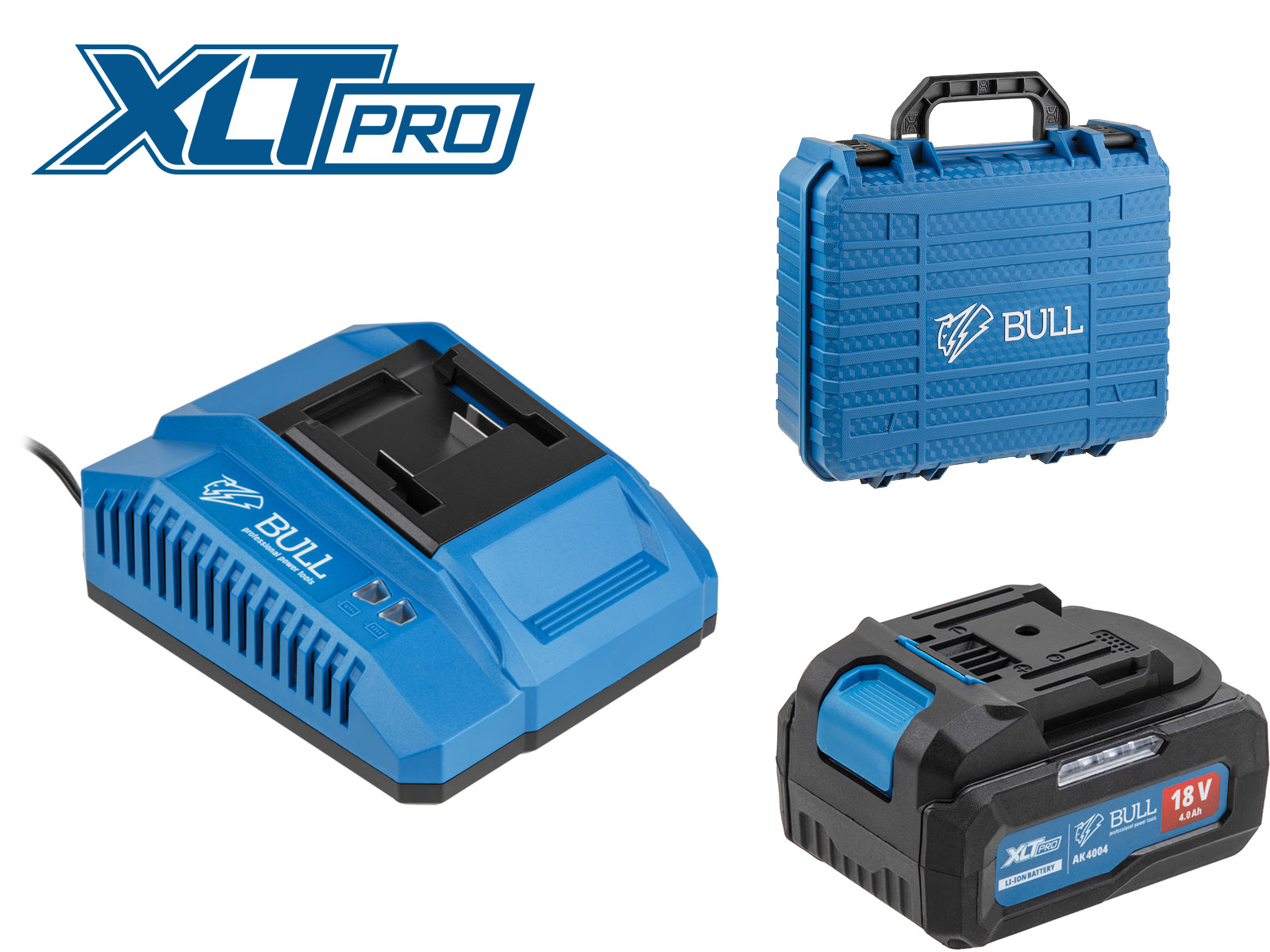 Набор аккумулятор 4 А*ч и зарядное устройство 1х4 А BULL XLTpro в чем. SET