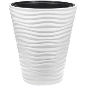 Кашпо ДЮНА D340мм H385мм 19,5л со вставкой (белый) IDEA