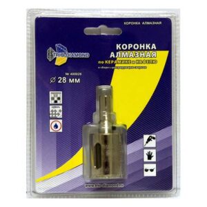 Коронка алмазная  d 28 мм по керамике и кафелю TRIO-DIAMOND
