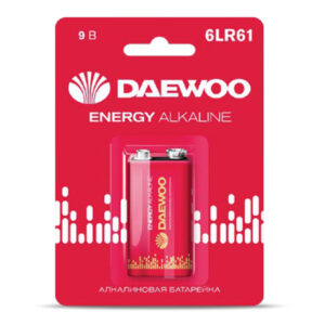 Батарейка 6LR61 9V alkaline BL-1шт DAEWOO ENERGY