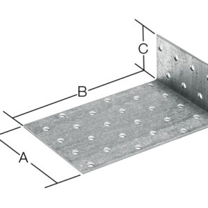 Уголок крепежный анкерный 40х80х40 мм KUL белый цинк STARFIX