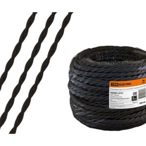 Ретро провод "Эко" 2х2,5 витой, черный (50м) TDM