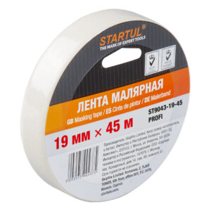 Лента малярная 19ммх45м STARTUL PROFI (ST9043-19-45), белая