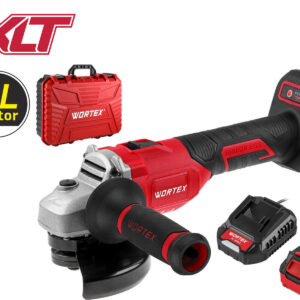 Аккум. углошлифмашина WORTEX LX CAG 1812-1 E в чем. ALL1 XLT SET БЕСЩЕТ., 18 В, 125 мм, 8000 об/мин