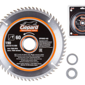 Диск пильный 190х30/20/16 мм 60 зуб. по дереву GEPARD