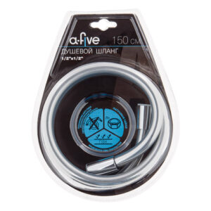Шланг душевой, PVC, 1/2" г-г 150 см, серебро, a-five