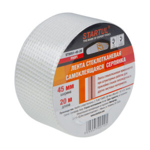 Лента стеклотканевая (серпянка) 45ммх20м самокл. STARTUL PROFI (ST9051-45-20)