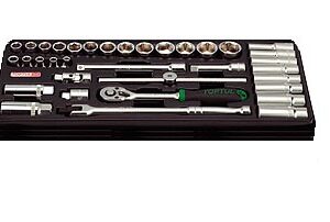 Набор-сет головок 3/8" 35пр. 434х176мм TOPTUL