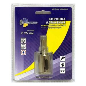 Коронка алмазная  d 25 мм по керамике и кафелю TRIO-DIAMOND