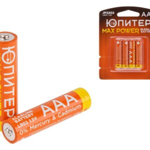 Батарейка AAA LR03 1,5V alkaline 4шт. ЮПИТЕР MAX POWER