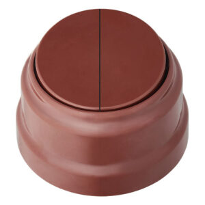 Выключатель 2 клав. (открытый, до 10А) коричневый, Ретро, BYLECTRICA