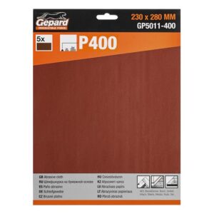 Шлифлист 230х280мм Р400 бум.осн. 5шт. GEPARD (GP5011-400)