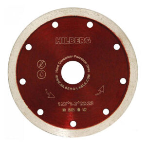 Алмазный круг 125х22,23 мм по керамике сплошн.ультратонкий  HILBERG