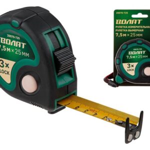 Рулетка  7,5м/25мм обрезин. корп. ВОЛАТ