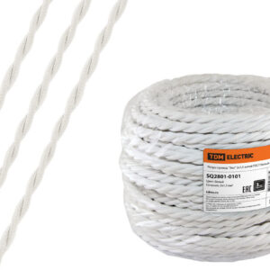 Ретро провод "Эко" 2х1,5 витой ГОСТ белый (50м) TDM