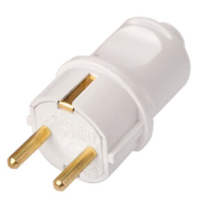 Вилка (с/з, 16А, 250В) белая, BYLECTRICA