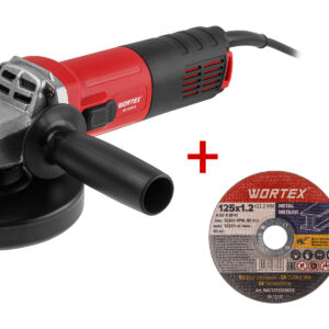 Одноручная углошлифмашина WORTEX AG 1209-3 в кор. 900 Вт, 125 мм, 11000 об/мин