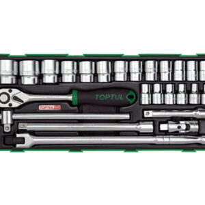 Набор-сет головок с принадлежностями 25предм. TOPTU