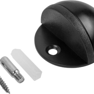 Упор дверной d-45мм круглый чёрный STARFIX