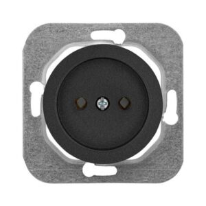 Розетка 1-ая (скрытая, б/з) графит, Прованс, Bylectrica