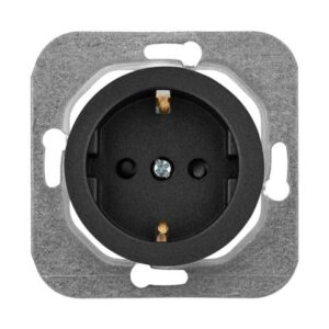 Розетка 1-ая (скрытая, с/з, з/ш) графит, Прованс, Bylectrica