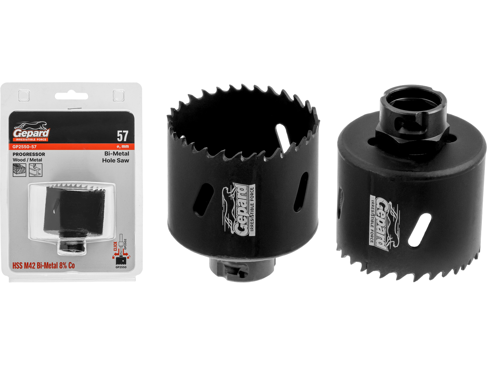 Коронка биметаллическая d57 мм PROGRESSOR GEPARD