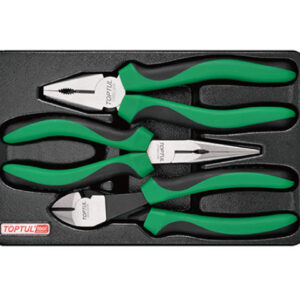 Набор-сет плоскогубцы, тонкогубцы, бокорезы 3предм. TOPTUL