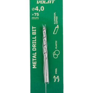 Сверло по металлу ц/х 4.0х43х75 мм HSS ВОЛАТ