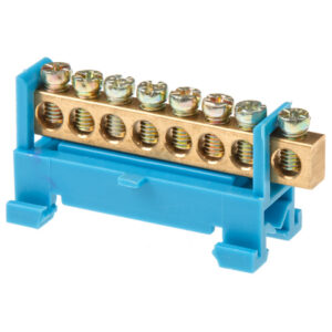 Шина "N" нулевая 6х9мм 8 групп с изолятором на DIN-рейку мал. стойка Юпитер