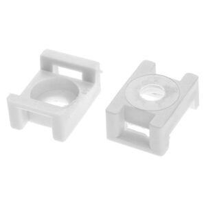 Площадка для хомут-стяжки 16х23 мм усиленная, белая (500 шт в пакете)