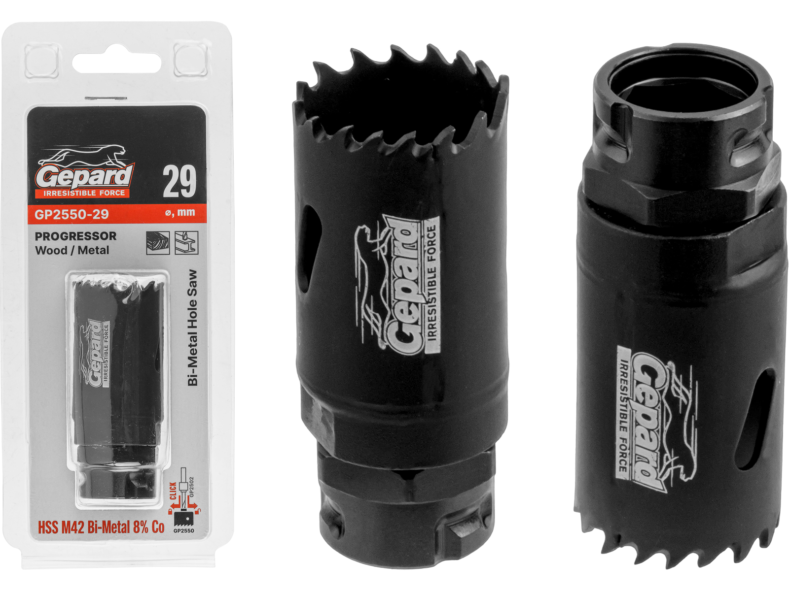 Коронка биметаллическая d29 мм PROGRESSOR GEPARD