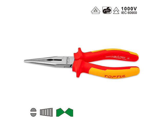 Тонкогубцы 150мм диэлектрические 1000V TOPTUL