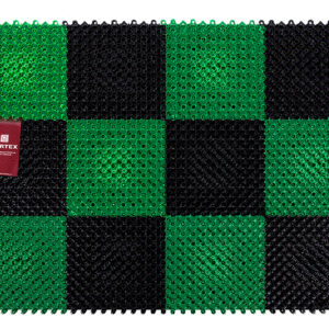 Коврик придверный, 42х56 см, "Травка", черно-зеленый, VORTEX