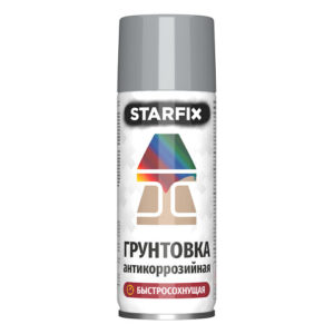 Грунтовка антикоррозийная серый STARFIX 520мл (7040)