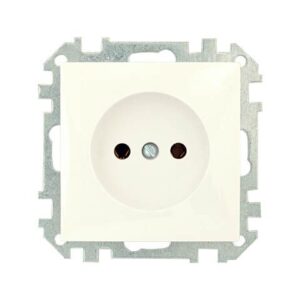 Розетка 1-ая (скрытая, б/з) бежевая, Стиль, BYLECTRICA