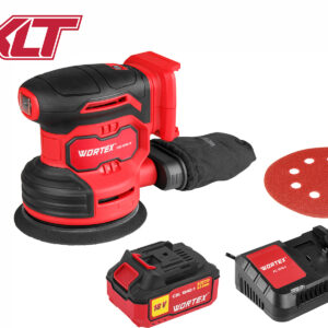 Аккум. эксцентриковая шлифмашина WORTEX COS 1218-1 E в кор. ALL1 XLT SET 18В, 125 мм, 6000-13000