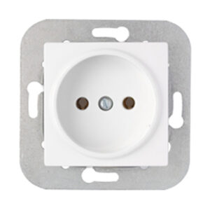 Розетка 1-ая (скрытая, б/з) белая, Уют, Bylectrica