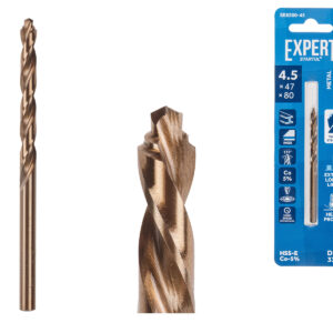 Сверло по металлу ц/х 4.5х47х80 мм HSS-Co EXPERT STARTUL