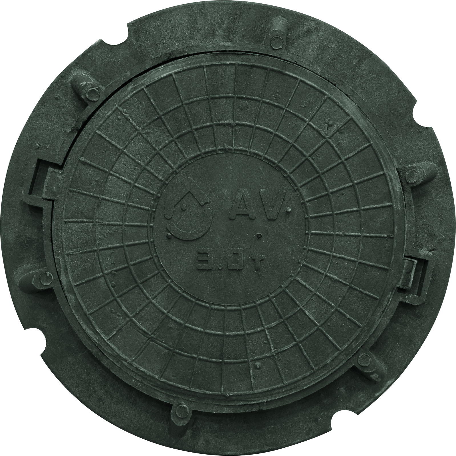 Люк садовый А30 (30 кН) зеленый, AV Engineering