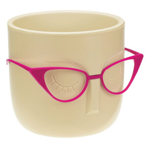 Кашпо МАРИ D115мм со вставкой (белая глина) IDEA