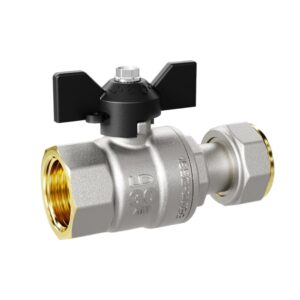 Кран шаровый с накидной гайкой 3/4" вн.-вн. бабочка, LD