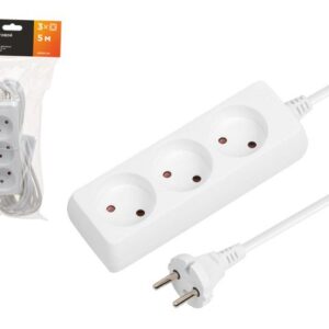 Удлинитель 5м (3 роз., 2,2кВт, б/з, ПВС 2х0,75) Юпитер