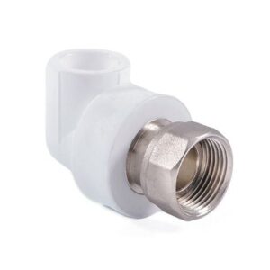 Колено ПП с накидной гайкой 25х1", бел. РТП