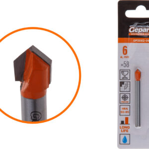 Сверло по кафелю/стеклу 6x58 мм ц/х GEPARD (GP2082-06)