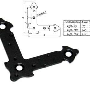 Уголок 75 мм декоративный, прямой, черн. мат. STARFIX